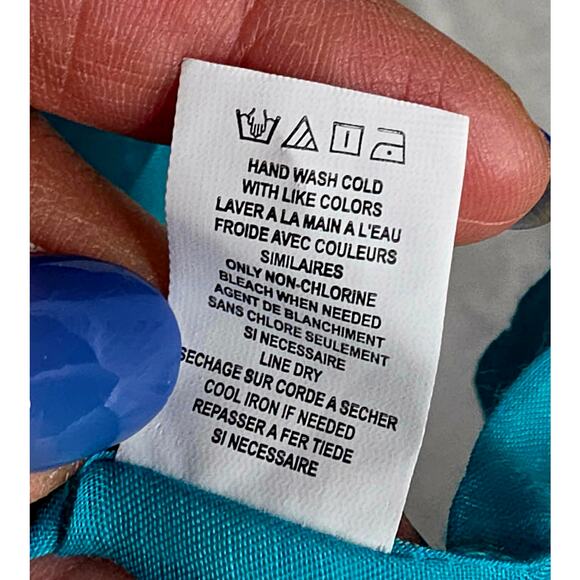 ECho Design NWT OneSize TURQUOISE blue Swimcover. Sheer. Delicate. Sexy. Classy - Picture 5 of 15